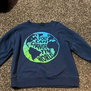 Target Blue Sweatshirt with Earth Graphic